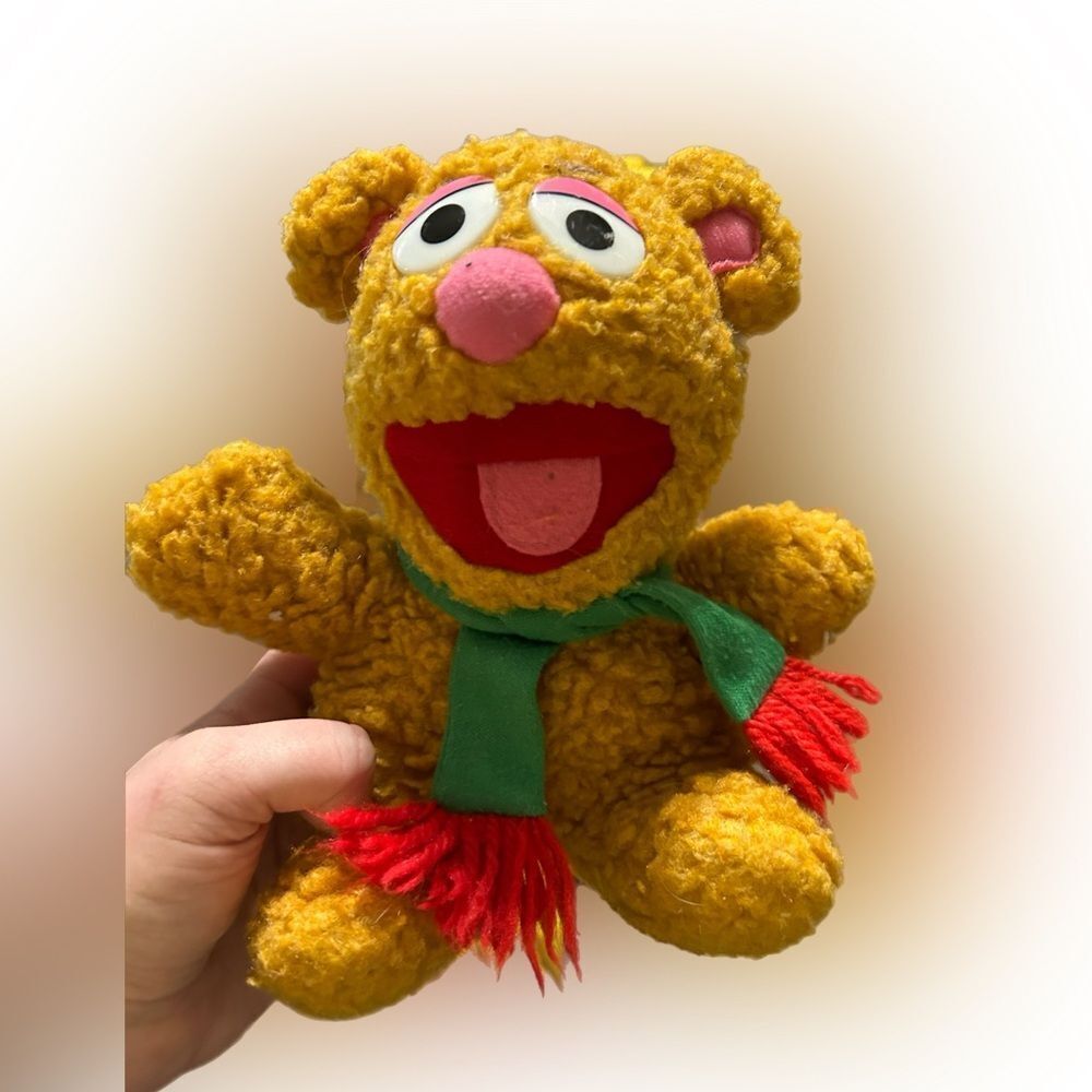 Vintage 1987 Fozzie Bear Plush 8” Muppets Baby Jim Henson Plush Stuffed Toy